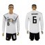 Germany #6 Khedira White Home Long Sleeves Soccer Country Jersey