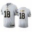 Indianapolis Colts #18 Peyton Manning Mens Nike White Golden Edition Vapor Limited NFL 100 Jersey