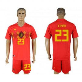 Belgium #23 CIMRN Home 2018 FIFA World Cup Soccer Jersey