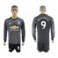 Manchester United #9 Ibrahimovic Black Long Sleeves Soccer Club Jersey