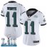 Nike Philadelphia Eagles #11 Carson Wentz White Super Bowl LII Womens Stitched NFL Vapor Untouchable Limited Jersey