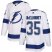 Adidas Tampa Bay Lightning #35 Curtis McElhinney White Road Authentic Youth Stitched NHL Jersey