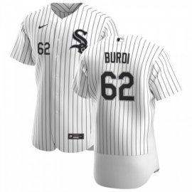 Chicago White Sox #62 Zack Burdi Mens Nike White Home 2020 Authentic Player MLB Jersey