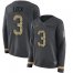 Nike Denver Broncos #3 Drew Lock Anthracite Salute to Service Womens Stitched NFL Limited Therma Long Sleeve Jersey