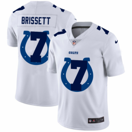 Indianapolis Colts #7 Jacoby Brissett White Mens Nike Team Logo Dual Overlap Limited NFL Jersey