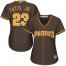 San Diego Padres #23 Fernando Tatis Jr. Brown Alternate Womens Stitched MLB Jersey