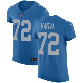 Nike Detroit Lions #72 Halapoulivaati Vaitai Blue Throwback Mens Stitched NFL Vapor Untouchable Elite Jersey
