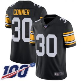 Nike Pittsburgh Steelers #30 James Conner Black Alternate Mens Stitched NFL 100th Season Vapor Limited Jersey