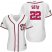 Washington Nationals #22 Juan Soto White Home 2019 World Series Champions Womens Stitched MLB Jersey