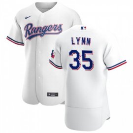 Texas Rangers #35 Lance Lynn Mens Nike White Home 2020 Authentic Player MLB Jersey