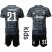 Juventus #21 Pinsoglio Black Goalkeeper Kid Soccer Club Jersey