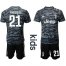 Juventus #21 Pinsoglio Black Goalkeeper Kid Soccer Club Jersey