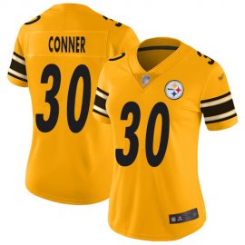 Nike Pittsburgh Steelers #30 James Conner Gold Womens Stitched NFL Limited Inverted Legend Jersey