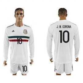 Mexico #10 J.M.Corona Away Long Sleeves Soccer Country Jersey