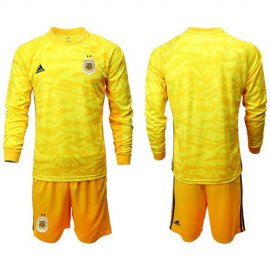 Argentina Blank Army Green Long Sleeves Goalkeeper Soccer Country Jersey