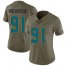 Nike Jacksonville Jaguars #91 Yannick Ngakoue Olive Womens Stitched NFL Limited 2017 Salute to Service Jersey