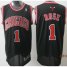 Chicago Bulls 1 Derrick Rose Black Revolution 30 Jersey Cheap