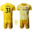 Chelsea #31 Green Yellow Goalkeeper Kid Soccer Club Jersey