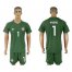 Egypt #1 Hadari Army Green Goalkeeper Soccer Country Jersey