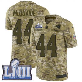 Nike Los Angeles Rams #44 Jacob McQuaide Camo Super Bowl LIII Bound Mens Stitched NFL Limited 2018 Salute To Service Jersey
