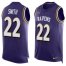 Nike Baltimore Ravens #22 Jimmy Smith Purple Team Color Mens Stitched NFL Limited Tank Top Jersey