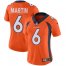 Nike Denver Broncos #6 Sam Martin Orange Team Color Womens Stitched NFL Vapor Untouchable Limited Jersey