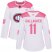 Adidas Montreal Canadiens #11 Brendan Gallagher White/Pink Authentic Fashion Womens Stitched NHL Jersey