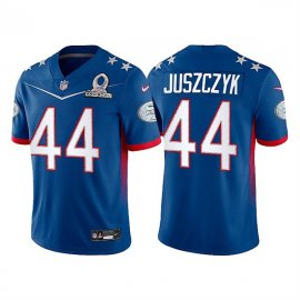 Mens San Francisco 49ers #44 Kyle Juszczyk 2022 Royal NFC Pro Bowl Stitched Jersey