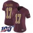 Nike Washington Football Team #17 Terry McLaurin Burgundy Red Alternate Womens Stitched NFL 100th Season Vapor Limited Jersey