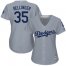 Los Angeles Dodgers #35 Cody Bellinger Grey Alternate Road Womens Stitched MLB Jersey