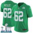 Nike Philadelphia Eagles #62 Jason Kelce Green Super Bowl LII Mens Stitched NFL Limited Rush Jersey