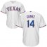 Texas Rangers #14 Carlos Gomez White Cool Base Stitched Youth MLB Jersey