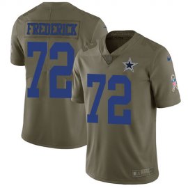 Nike Dallas Cowboys #72 Travis Frederick Olive Mens Stitched NFL Limited 2017 Salute To Service Jersey