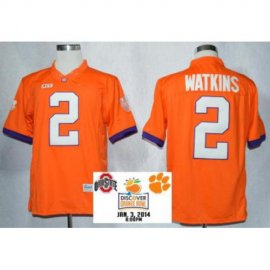 Clemson Tigers 2 Sammy Watkins Orange College Football Limited NCAA Jerseys 2014 Discover Orange Bowl Game Patch
