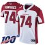 Nike Arizona Cardinals #74 D.J. Humphries White Mens Stitched NFL 100th Season Vapor Limited Jersey