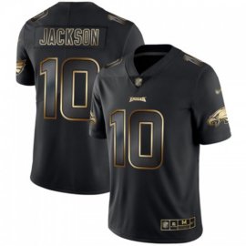 Nike Philadelphia Eagles #10 DeSean Jackson Black/Gold Mens Stitched NFL Vapor Untouchable Limited Jersey