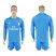 Real Madrid Blank Sky Blue Goalkeeper Long Sleeves Soccer Club Jersey