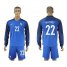 France #22 Mathieu Home Long Sleeves Soccer Country Jersey