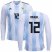 Argentina #12 Nahuel Home Long Sleeves Kid Soccer Country Jersey
