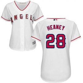 Los Angeles Angels #28 Andrew Heaney White Home Womens Stitched MLB Jersey