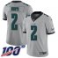 Nike Philadelphia Eagles #2 Jalen Hurts Silver Youth Stitched NFL Limited Inverted Legend 100th Season Jersey
