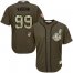 Cleveland Indians #99 Ricky Vaughn Green Salute to Service Stitched Youth MLB Jersey