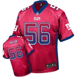 Nike New York Giants #56 Lawrence Taylor Red Alternate Mens Stitched NFL Elite Drift Fashion Jersey