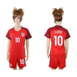 Womens USA #10 LLOYD Away Soccer Country Jersey