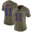 Nike Buffalo Bills #11 Zay Jones Olive Womens Stitched NFL Limited 2017 Salute to Service Jersey