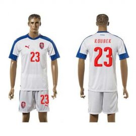 Czech #23 Koubek Away Soccer Country Jersey