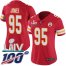 Nike Kansas City Chiefs #95 Chris Jones Red Super Bowl LIV 2020 Team Color Womens Stitched NFL 100th Season Vapor Untouchable Limited Jersey