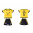 Colombia #17 Pardo Home Kid Soccer Country Jersey