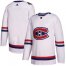 Adidas Montreal Canadiens Blank White Authentic 2017 100 Classic Stitched NHL Jersey