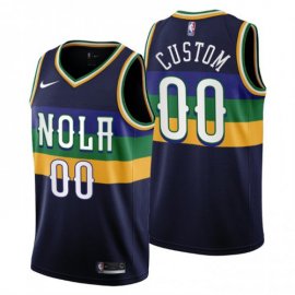 Nike Pelicans Custom Mens 2022-23 City Edition NBA Jersey – Cherry Blossom Black